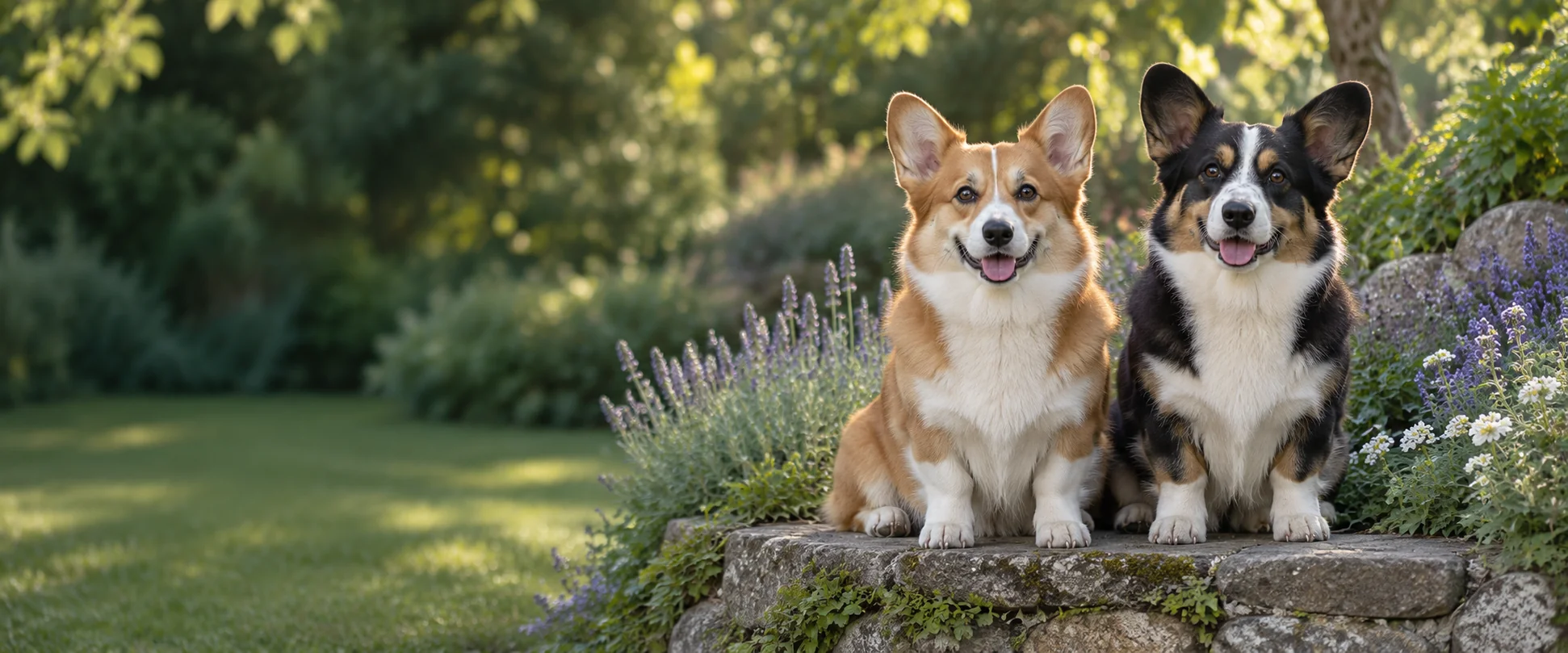 Dos Corgis, imagen de ambientación ilustrativa